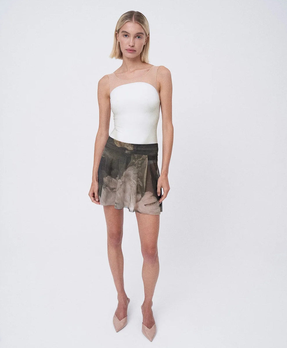Mesh Wrap Skirt