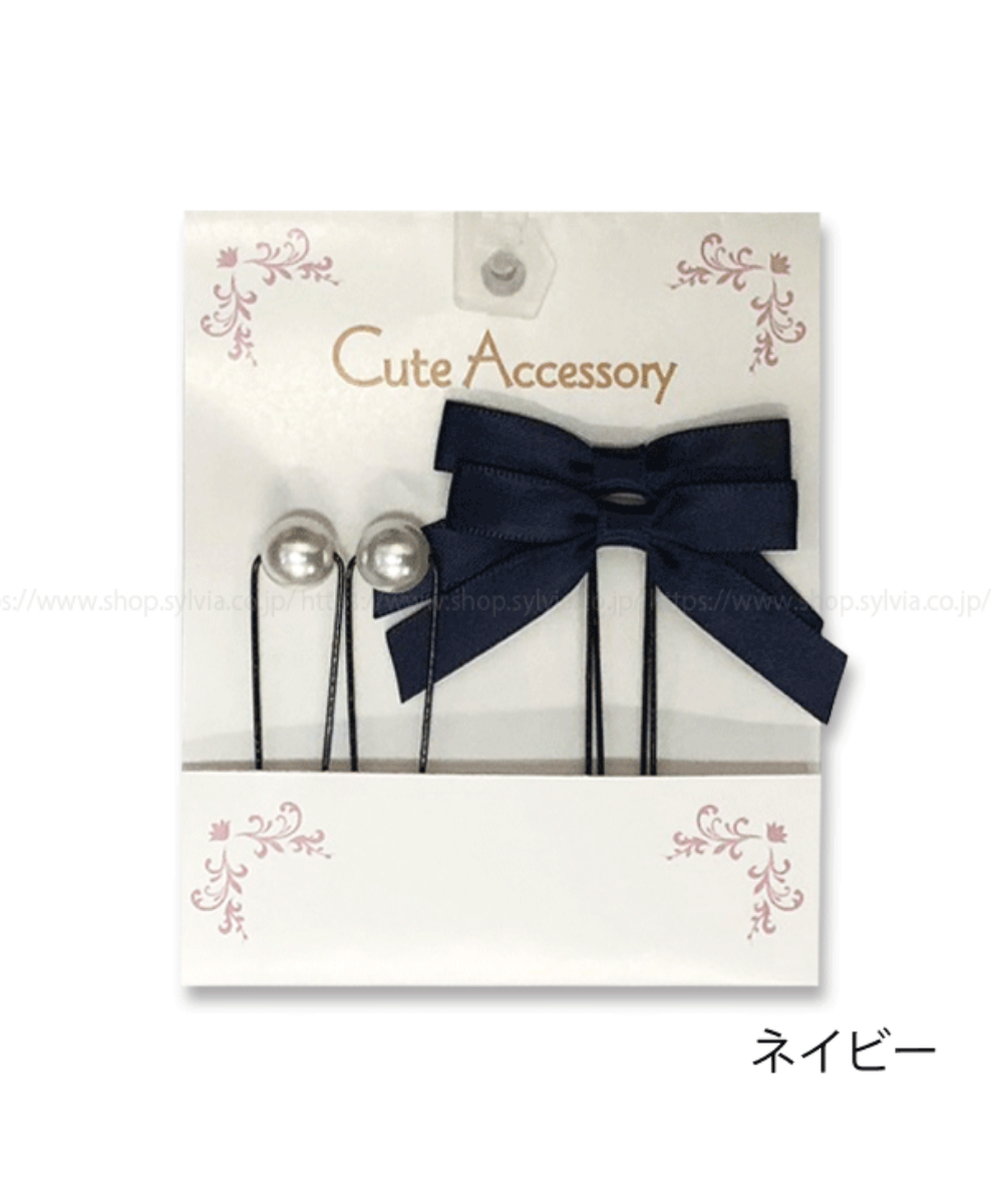 Sylvia Hair Pin with Ribbon Pearl