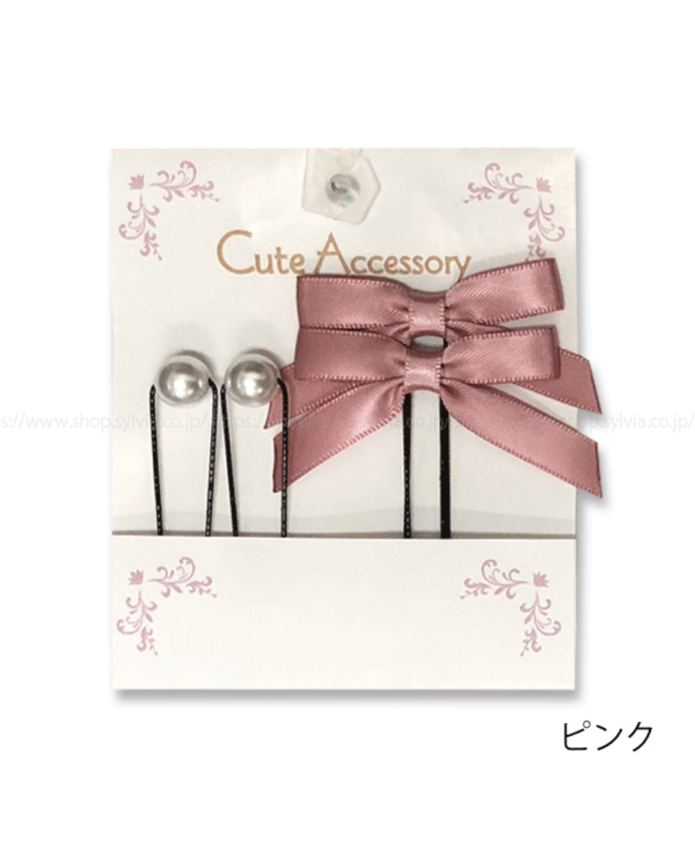 Sylvia Hair Pin with Ribbon Pearl