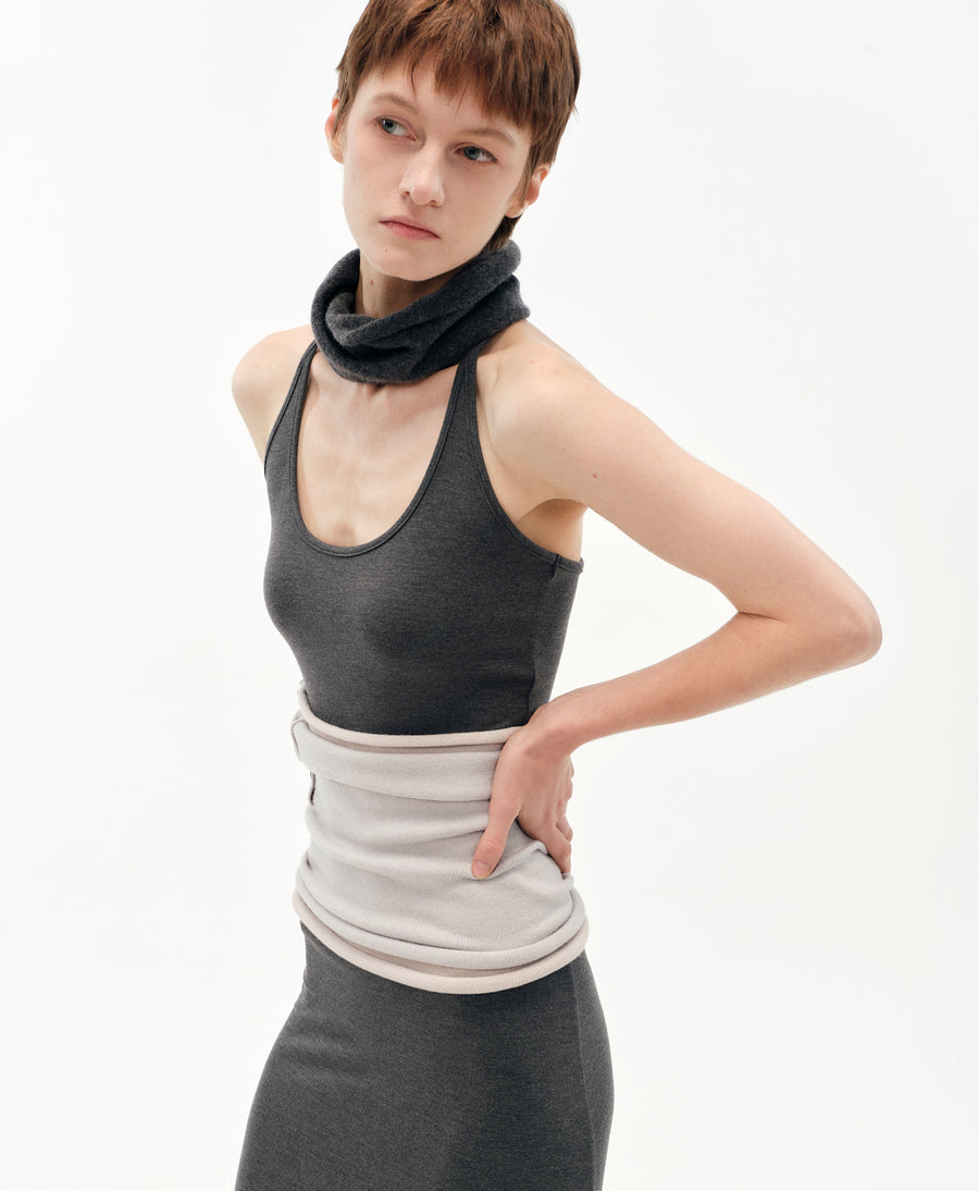 Typha Neck Warmer : 100% Cashmere with Twisted Layered Design