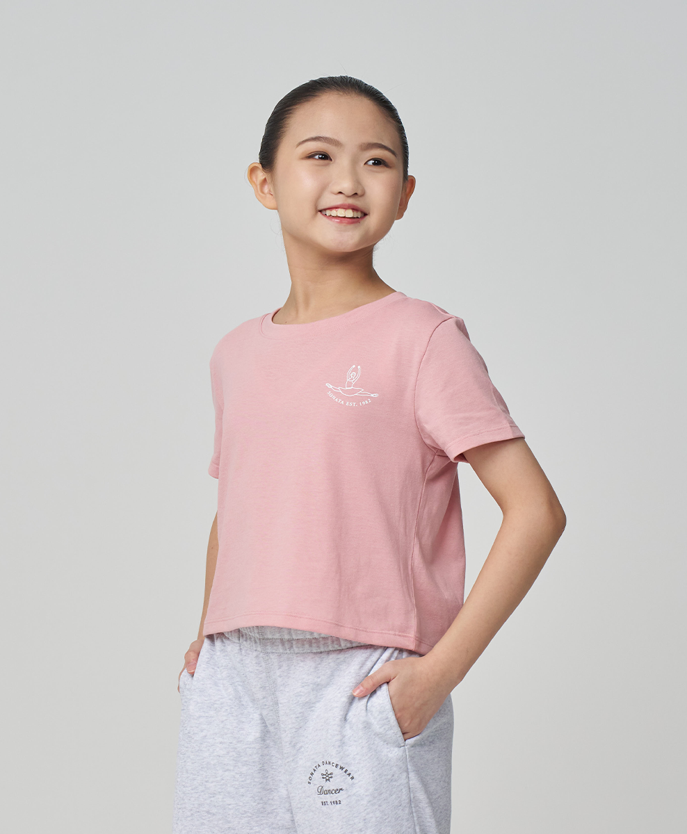 Dancer Short Sleeve Crop Tee (Kids)