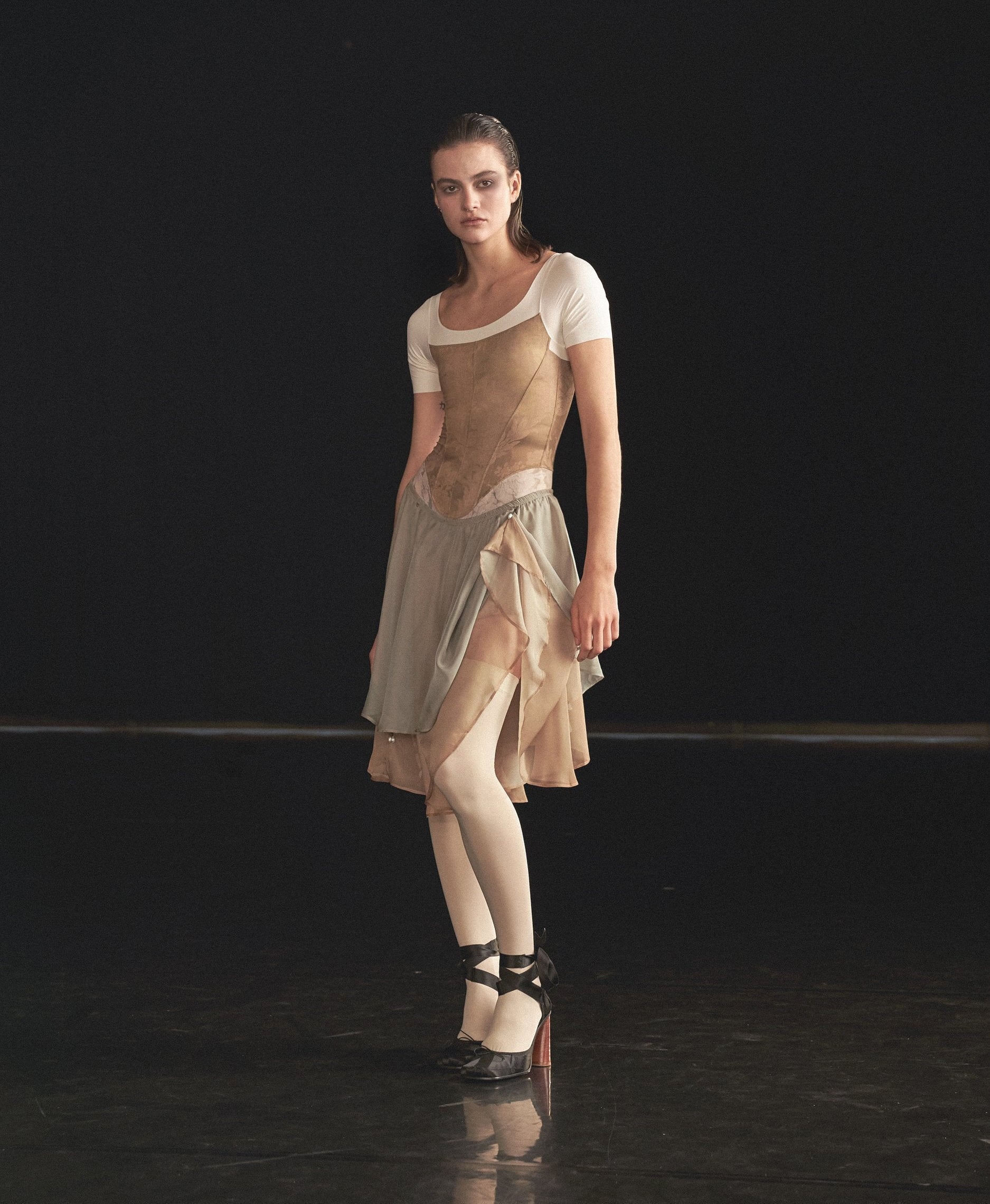 Long Pannier Skirt - Murkey Waters