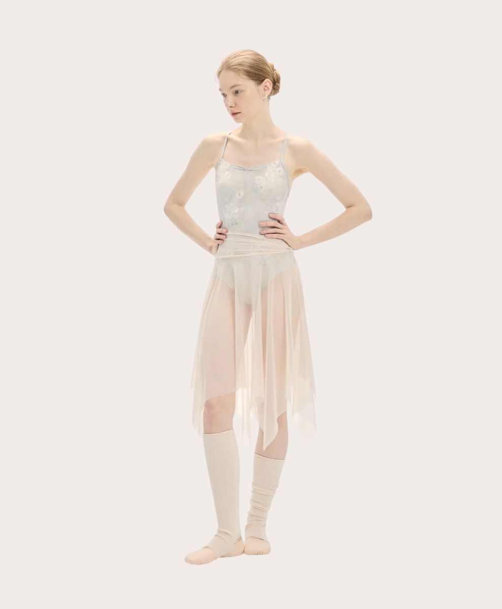 Typha Oil Painting Floral Pond Leotard