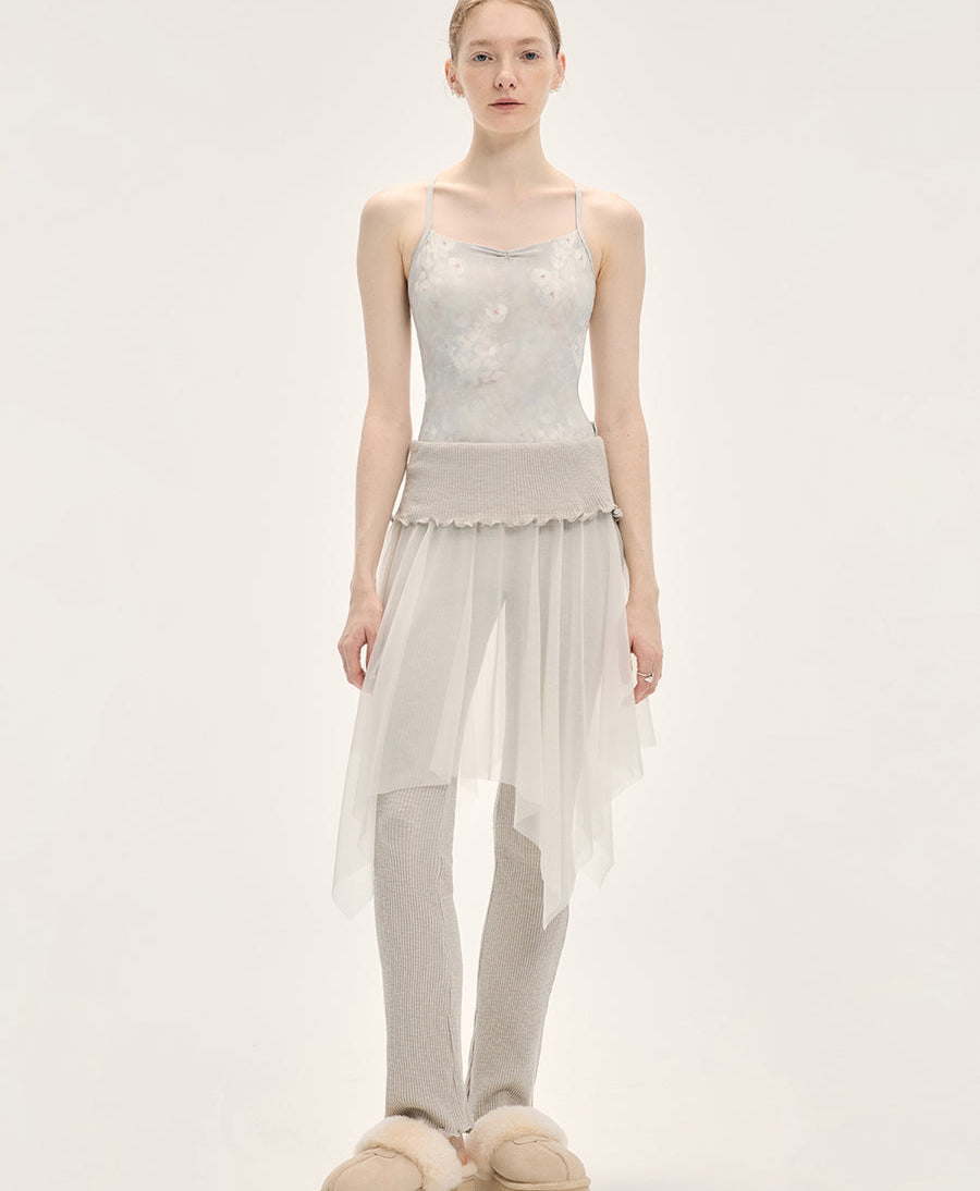 Typha Cotton Fold-Over Flare Pants