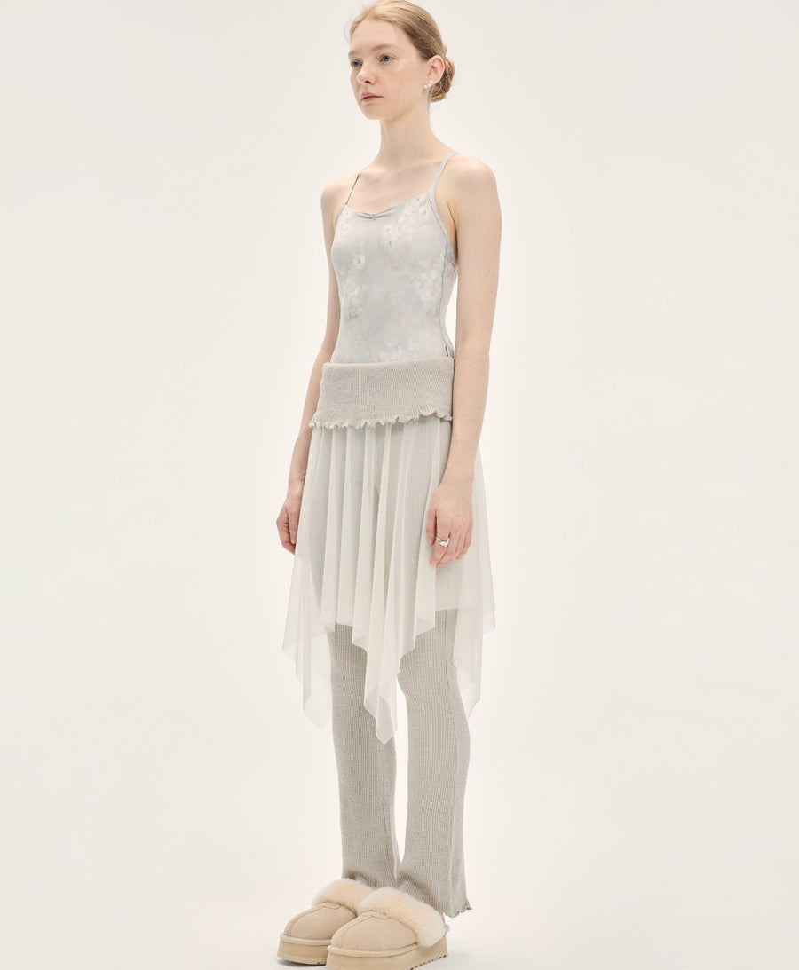 Typha Cotton Fold-Over Flare Pants