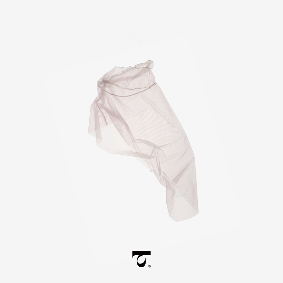 Typha Gathered Waist Diagonal Mesh