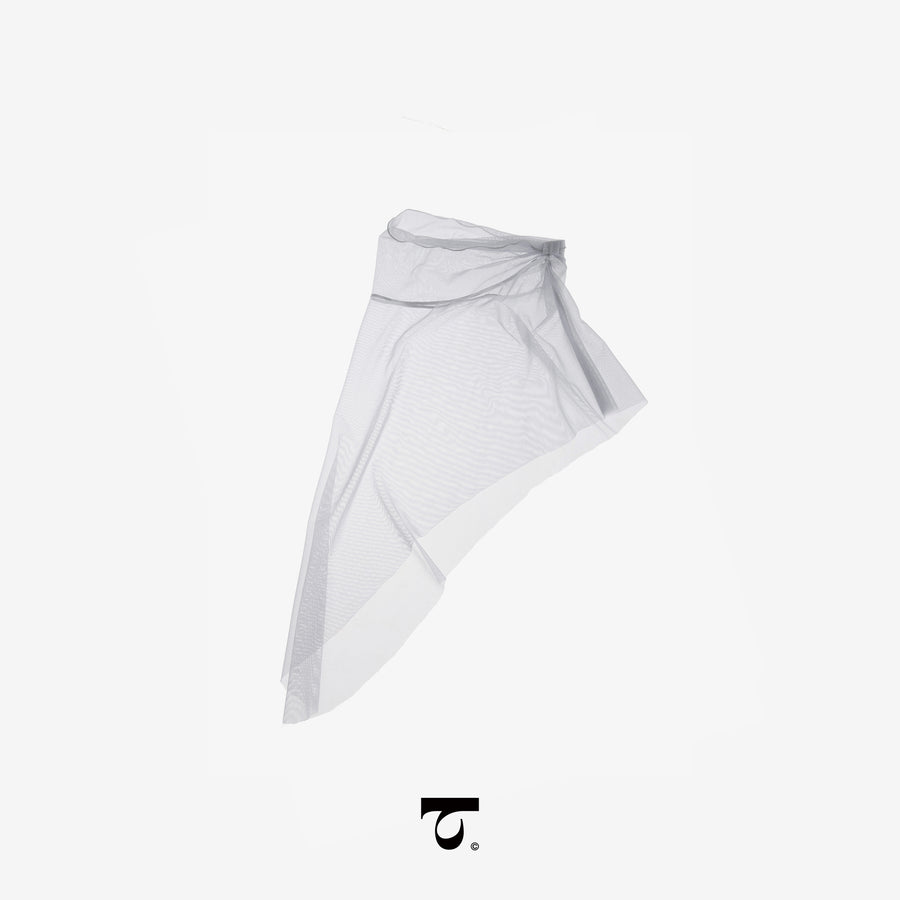 Typha Gathered Waist Diagonal Mesh