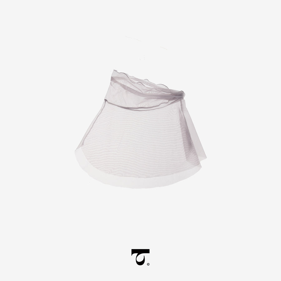 Typha Gathered Waist SAB Mesh Mini Skirt