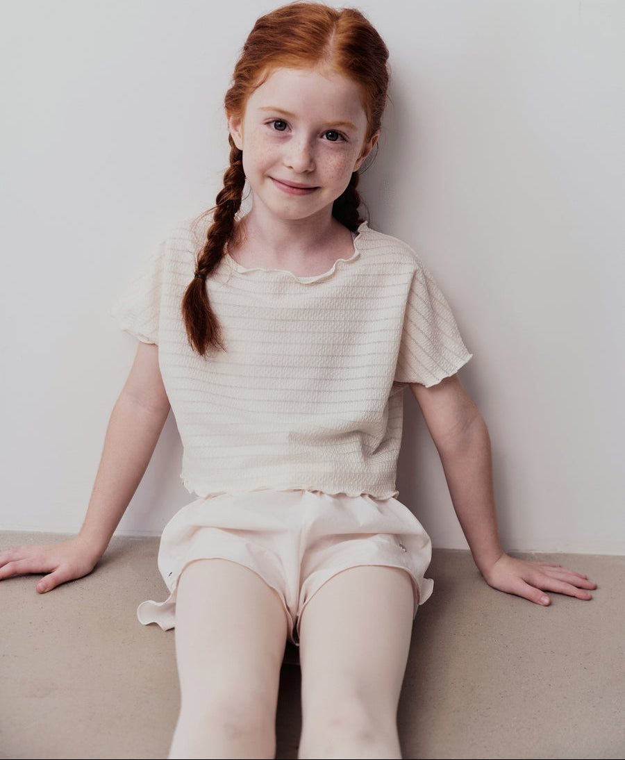 Typha Kids Batwing Sleeve Textured Dance Top