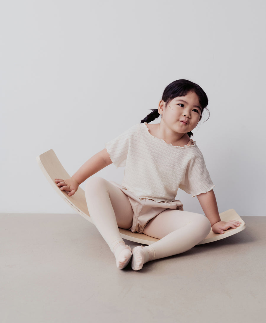 Typha Kids Batwing Sleeve Textured Dance Top