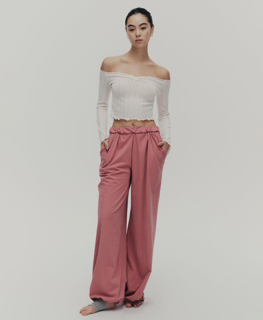 Typha Off-Shoulder Top with Flared Sleeves