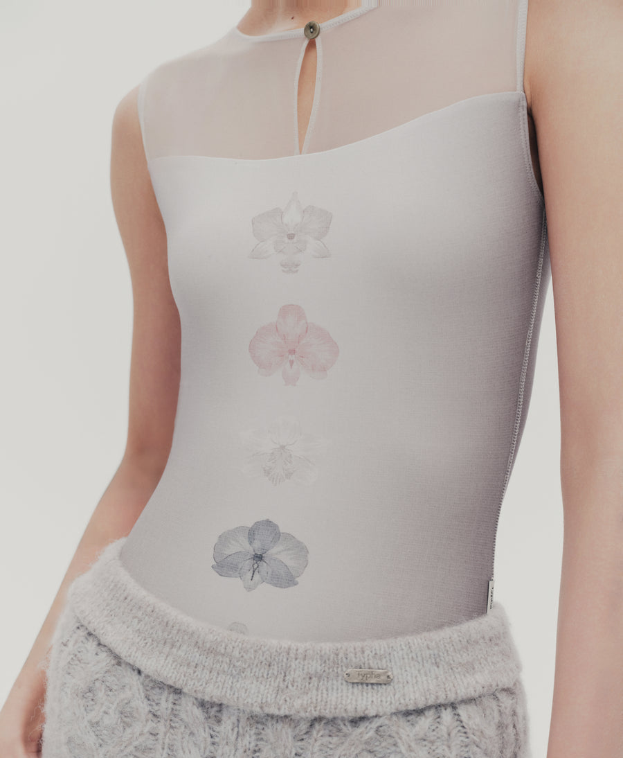 Typha Phalaenopsis Print Leotard